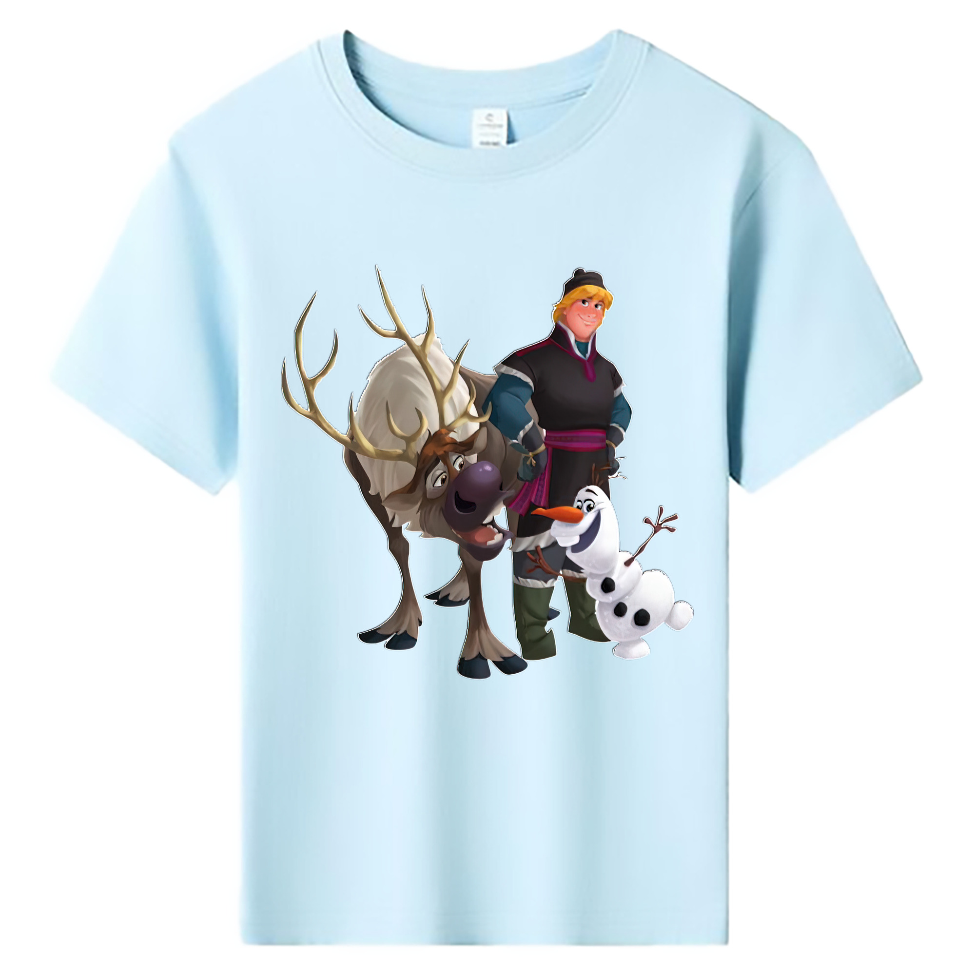 （画像用） アナと雪の女王 アンナ エルサ Frozen Anna Elsa 綿100％キッズTシャツ（フロントプリント）